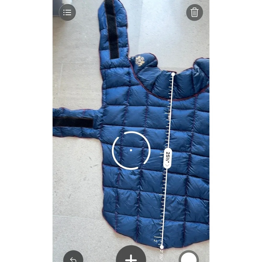 Reversible Puffer Dog Vest Burgundy Red Navy Blue Quilted Winter Coat 25.5in L